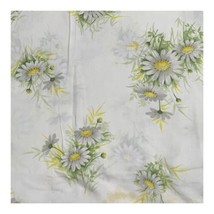Vintage Full Flat Sheet Wondercale By Springmaid White Daisies Floral Daisy - £22.06 GBP