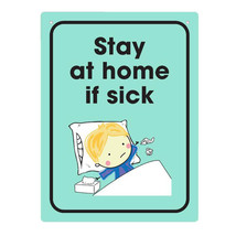 Durus Stay Home if Sick School Wall Sign (225x300mm) - £29.77 GBP
