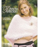 Leisure Arts Poncho Perfection 4 Knit Design Pattern Projects Kay Meador... - £5.73 GBP