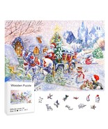 Wooden Jigsaw Puzzle Santa With Sleigh A4 Medium Size  Size Appx  x 11.6... - £14.87 GBP