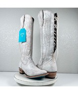 NEW Lane MONICA White Cowboy Boots 11 Western Over The Knee Tall Wide Ca... - $371.25