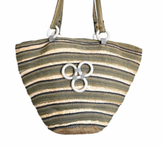 Half Straw Beach Shopper / Tote Bag - £11.73 GBP