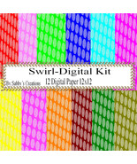 Digital Kit-Swirl-Digtial Paper-Art Clip-Gift Tag-Jewelry-T shirt-Notebo... - $37.30 MXN
