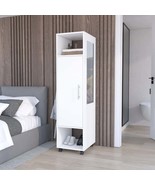 63&quot; White Wardrobe Armoire w/ Mirror &amp; Shelves - $4,454.34 MXN