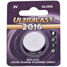 Ultralast UL2016 UL2016 CR2016 Lithium Coin Cell Battery - £19.61 GBP