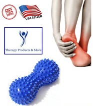 Peanut Shape Spiky Foot Roller Massager Stress Trigger Point Relief Blue - £10.26 GBP