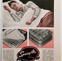 1947 Spring Air Mattress Box Spring Michigan Advertisement Bedding Sleep... - £13.53 GBP