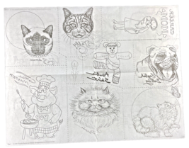 FC&amp;A Iron On Transfer Pattern Siamese Tabby Persian Bulldog Bear Pig Gri... - $8.01