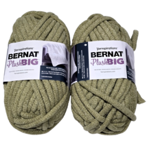 2 Pack Yarnspirations Bernat Plush Big Khaki Green Jumbo Polyester 8.8oz - €29,18 EUR