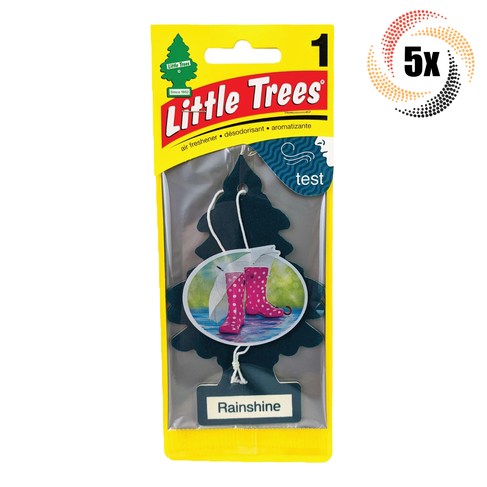 5x Packs Little Trees Single Rainshine Scent Hanging Trees | Prevents Odor! - $10.40