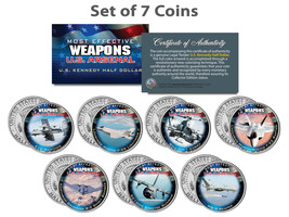 U.S. WEAPONS ARSENAL AIRCRAFT JFK Kennedy Half Dollars US 7-Coin Set - £22.38 GBP