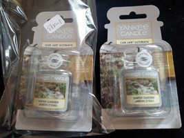 2 New Yankee Candle Car Jar Ultimate Air Fresheners Water Garden scent - £12.43 GBP