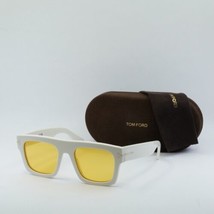 TOM FORD FT0711 25E White/Yellow 53-20-145 Sunglasses New Authentic - $198.91