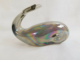 Whale Art Glass Handmade Fish Ocean Figurine Paperweight Sun-catcher Iri... - $505.87 MXN