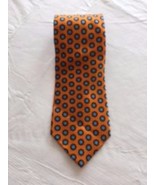 NWOT PACO RABANNE 100% Silk Orange Blue Geometric Print Necktie Made in ... - $47.39 CAD