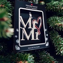 Mr Mr 2021 Christmas Tree Ornament Harvey Lewis w Fine Crystals Marriage... - $16.44