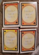 Vintage Lot Of 4 Magic Trick Cards 3 Double Back Decks, 1 Double Face Deck - £27.39 GBP