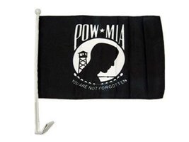 K&#39;s Novelties Set of 2 POW MIA Powmia Car Window Vehicle 12x18 12&quot;x18&quot; Flag - £7.89 GBP