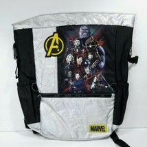 Marvel&#39;s Avengers Infinity War Silver Black Backpack Disney Thor Hulk Iron Man - £24.83 GBP