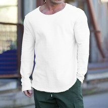 Autumn New Men&#39;s Long-sleeved Round Neck War Damage Version Of Casual Loose Hood - £14.43 GBP
