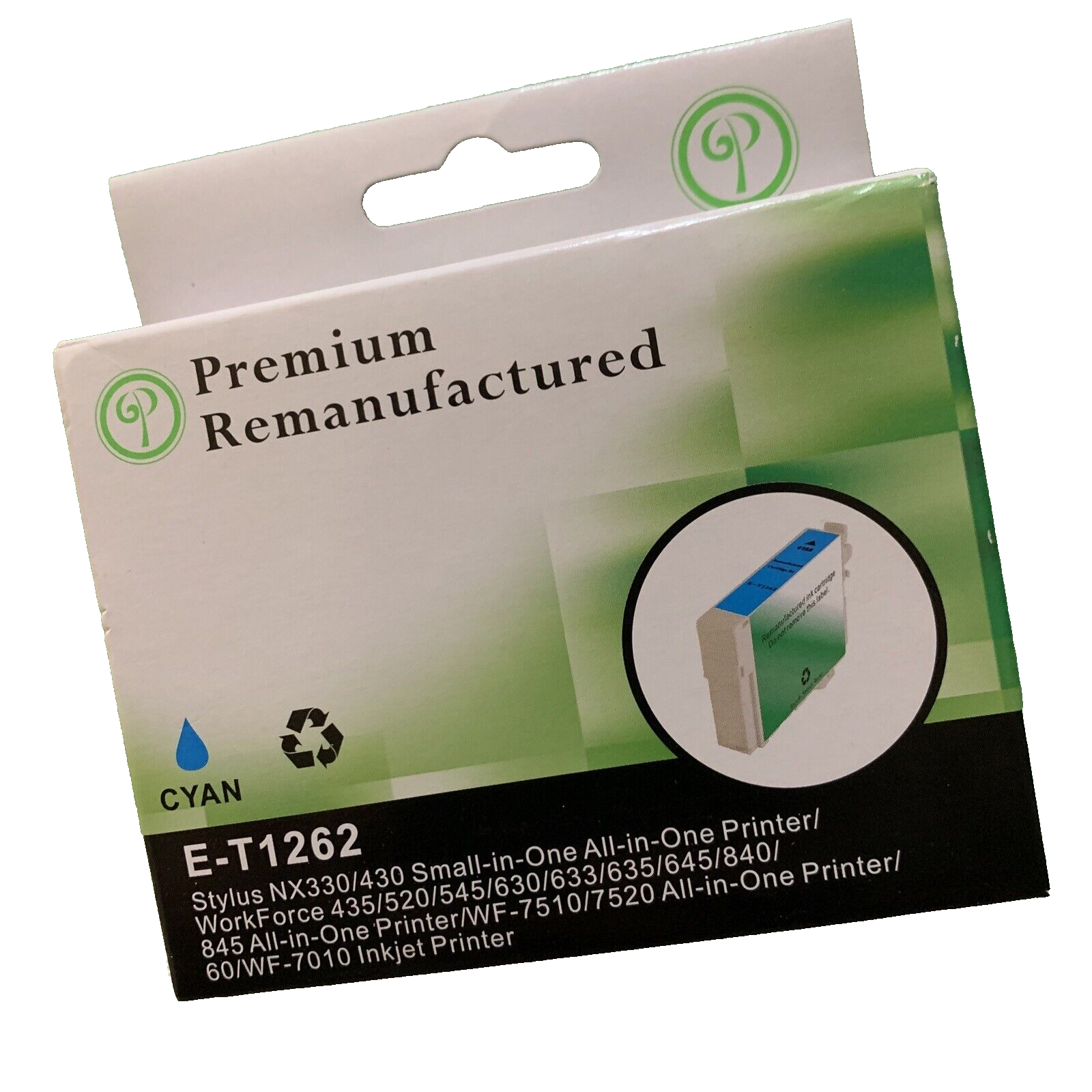 Green Project E-T1262 Cyan Ink Cartridge Replaces Epson T126220 - $2.85