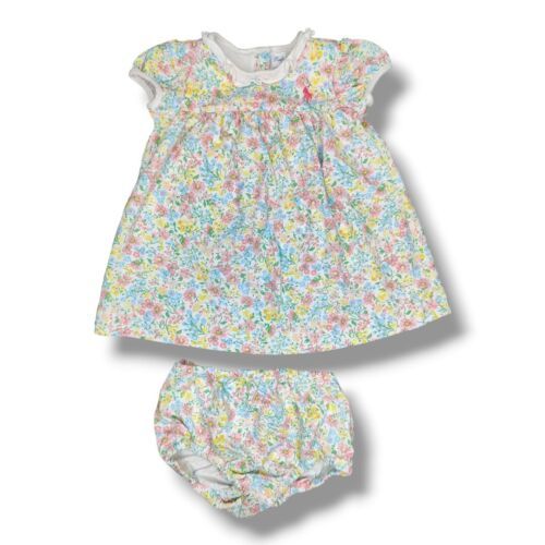 Vintage Ralph Lauren Baby Girl 6m Dress Set W Bloomers Diaper Covers Floral (a) - $17.99