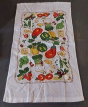 Vegetables Kitchen Dish Hand Towel Cotton 13.5x24 Mushrooms Beets Peppers - $12.20