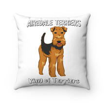 Airedale Terrier Spun Polyester Square Pillow - £24.03 GBP