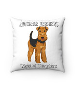 Airedale Terrier Spun Polyester Square Pillow - $41.16 CAD
