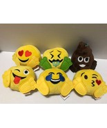 Lot of 6 pieces of Emoji 5&quot; inches plush - New 2017 - £20.06 GBP