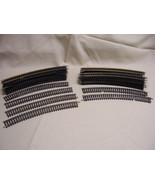 Lot of 35 Vintage Atlas HO Scale 18&quot; Radius Curve Track Sections 15 poor... - £15.45 GBP