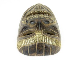 Vintage Hand Carved Wood Tribal Mask, Wall Hanging Wood Mask - $39.15