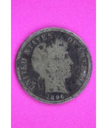 1896 P Barber Liberty Dime Silver Coin Guaranteed Authentic Free Shippin... - $34.17 CAD