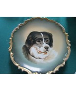 ANTIQUE L.S. &amp; S. LAZARUS STRAUS NY CERAMIC ST BERNARD DOG PLATTER WALL ... - $288.39 CAD