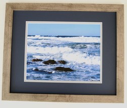 Rough Seas by Barbara Snyder Monterey California Seascape Signed Framed 11x14 - £154.28 GBP