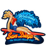 Welcome to San Diego-Pinup Laser Cut Metal Sign - $69.95
