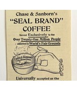 Chase Sanborn Seal Brand Coffee 1894 Advertisement Victorian World Fair ... - $27.56 CAD