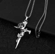 Cross necklace male fashion cool handsome temperament everything pendant - £15.77 GBP