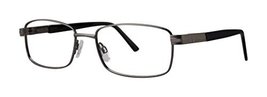 Gravity Men&#39;s Eyeglasses - Modern Collection Frames - Matte Gunmetal/Black 55-19 - £46.66 GBP