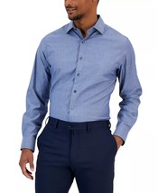Bar III Men&#39;s Slim Fit Chambray Dress Shirt Navy Blue-Small 14-14.5 - $19.99
