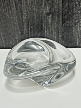 St Louis France Crystal CARAVELLE Triangular Twisted Swirl Bowl Trinket Dish - £26.84 GBP