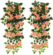 Artificial Hanging Flowers Bougainvillea, Uv Resistant Fake Plastic Faux Flower - £28.23 GBP