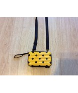 Bag  Women’s Small Crossbody Wristlet Yellow Black Pea Plastic - $318.25 MXN