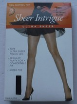 Sheer Intrigue Ultra Sheer Midnight Black 10 Denier Pantyhose size E  - $7.69