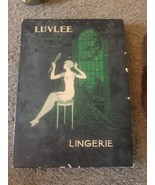Vintage Antique Art Deco style Luvlee Lady Lingerie Box  Pajama Box brow... - £44.81 GBP