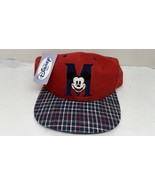 Disney Mickey Mouse Baseball Hat Patch Logo Red Plaid DISNEY STORE Snap ... - $271.95 MXN