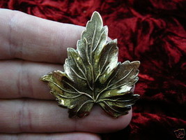 (b-leaf-2) Maple leaf Victorian repro BRASS pin pendant brooch WOW I love maples - £14.30 GBP