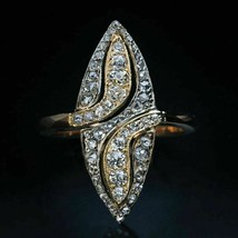 2.50CT Simulated Diamond Vintage Art Deco Engagement Ring 14K Gold Plated Silver - $135.15