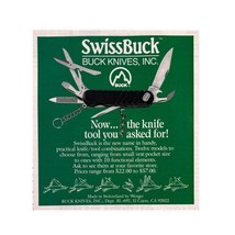 Swiss Buck Knives Print Ad Vintage 1992 Switzerland Army Wegner 4.75x5” - £14.02 GBP