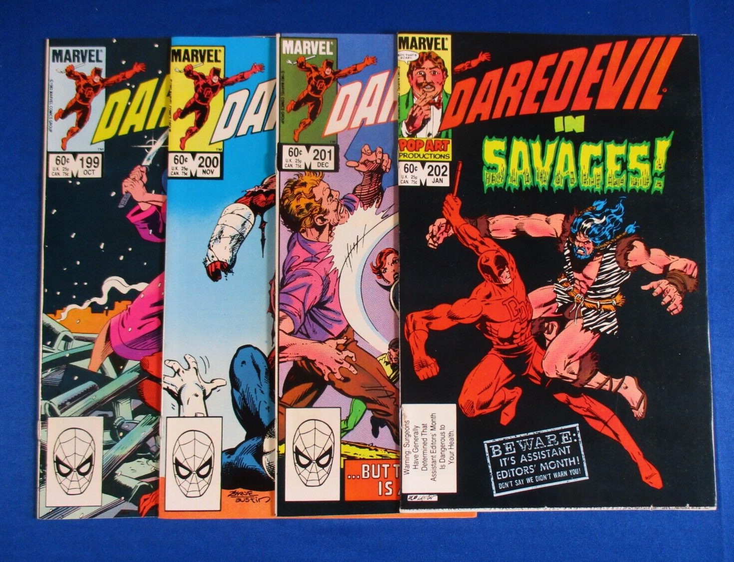 Primary image for Daredevil 199 200 201 202 Marvel Comics 1983 Lot of 4 High Grade